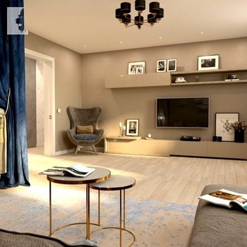 Дизайн-проект однокомнатной квартиры в современном стиле, 53 кв.м